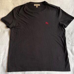 Burberry Black Tee with Red Logo